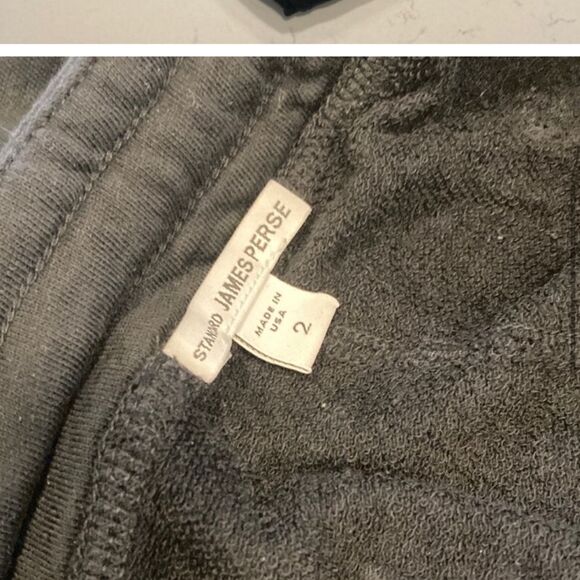 James Perse 100% Supima Cotton French Terry Black Low-Rise Back Pocket Joggers 2 - Picture 3 of 9